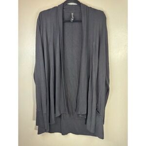 Athleta Black Open Front Cardigan With Pockets & Thumb holes Size L